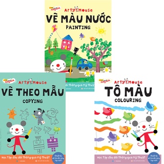 Sách - Combo 3 Cuốn Artymouse Vẽ Theo Mẫu, Vẽ Màu Nước, Tô Màu