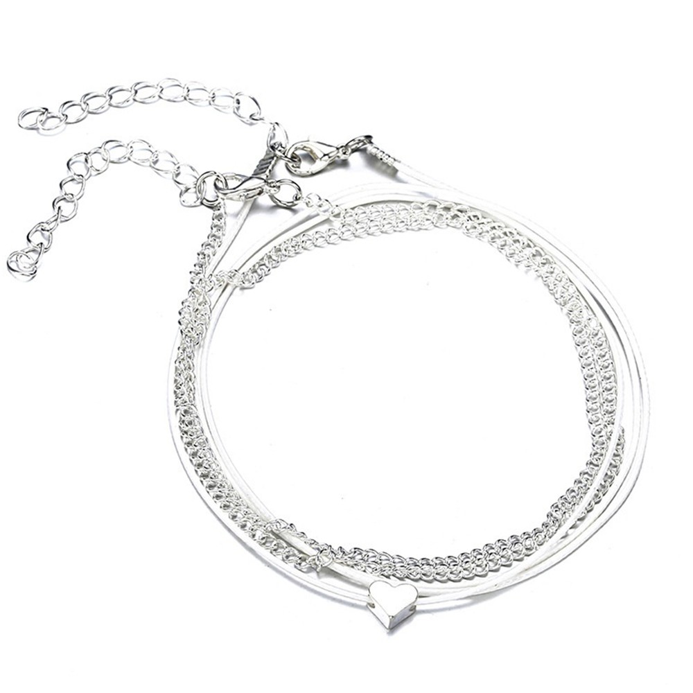 Lắc chân nữ nhiều lớp đính trái tim | BigBuy360 - bigbuy360.vn