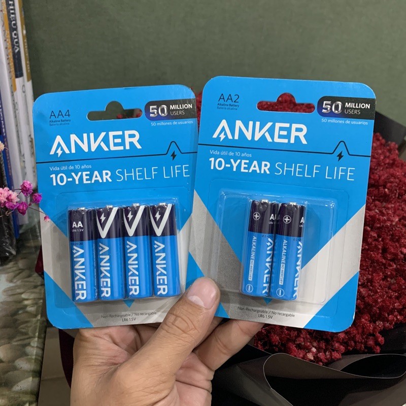 Pin AA (2A - Pin tiểu) ANKER AlkaLine siêu bền (KHÔNG PHẢI PIN SẠC)