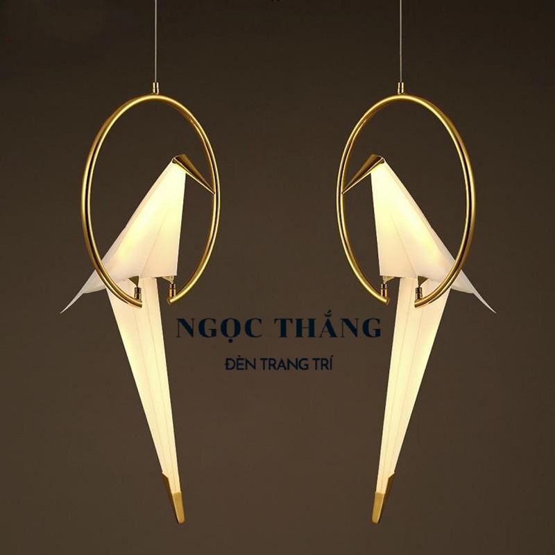 Đèn Led thả trần chim hạc trang trí phòng khách bàn ăn T68B Ngọc Thắng