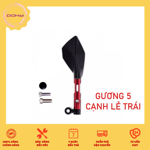 [GIÁ SỐC] Gương CHIẾU HẬU 5 cạnh THỜI TRANG, kiểu dáng BẮT MẮT, bảo hành 3 THÁNG (1 CHIẾC LẺ TRÁI) - G5CL