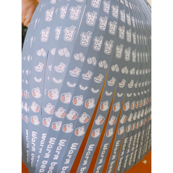 Giấy gấp sao cute, giấy gấp sao trà sữa, bánh ngọt, cô bé, gấu 160 tờ