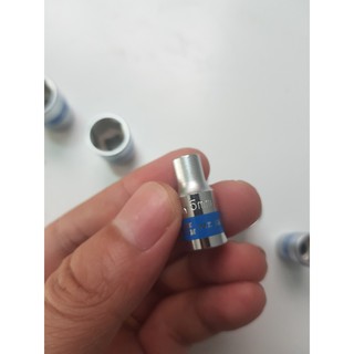 Đầu típ GERMANY 1/4" NGẮN LỤC GIÁC (Đầu khẩu lục giác- Dài 25mm)