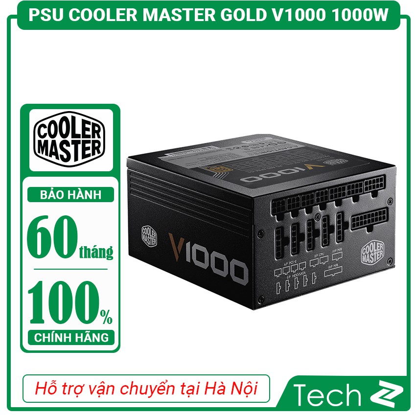 Nguồn Cooler Master V1000 1000W (80 Plus Gold Full Modular/Màu Đen)