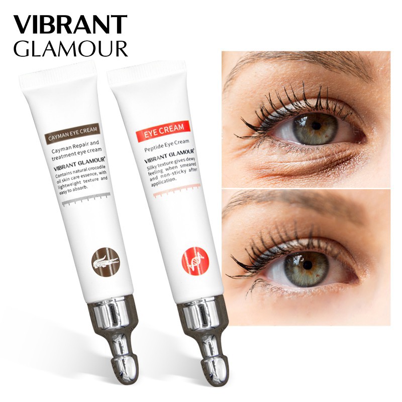 Bộ 2 kem dưỡng da mắt acid hyaluronic peptide collagen VIBRANT GLAMOUR cải thiện nếp nhăn &amp; quầng thâm