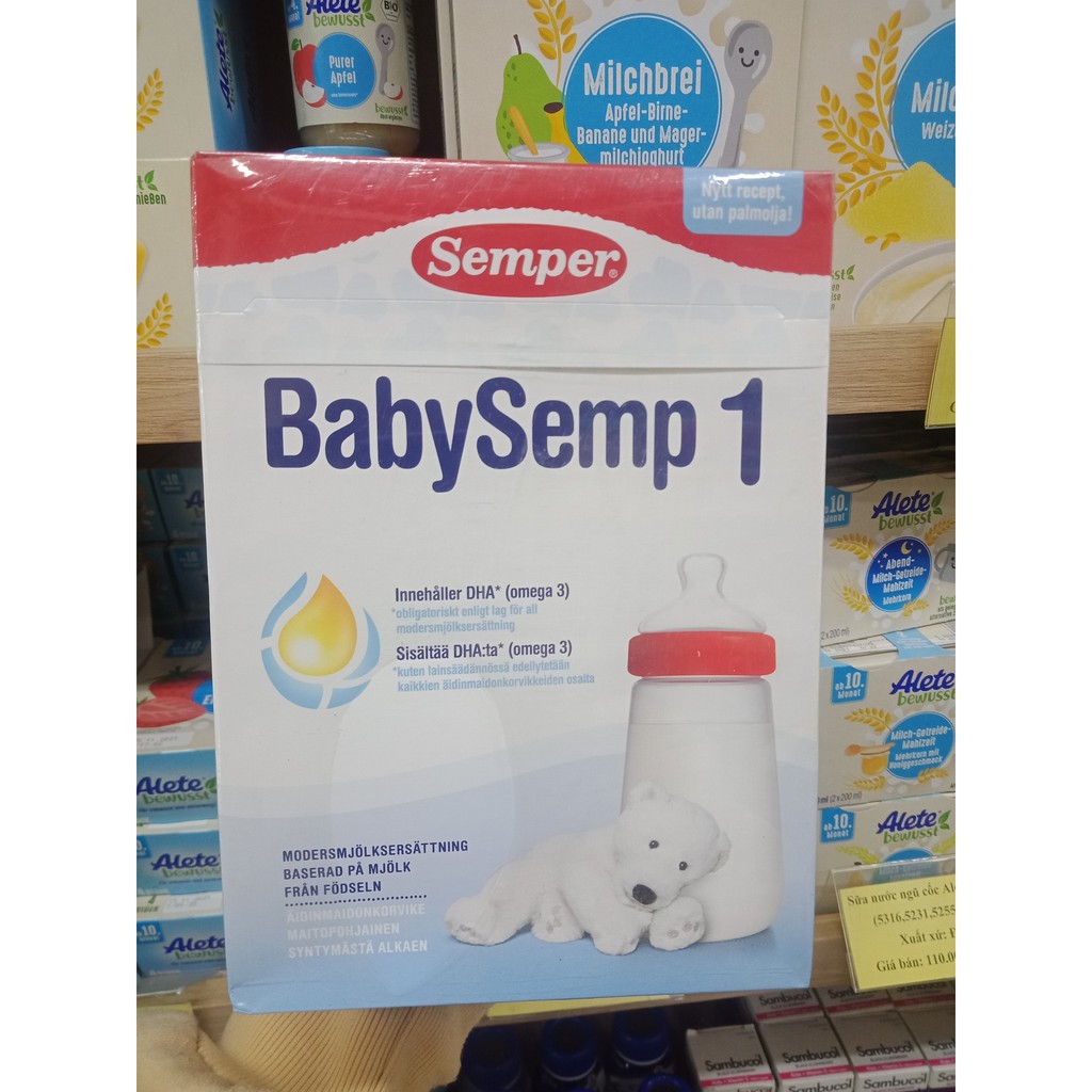 ✈️ Sữa bột Semper Thụy Điển 800g từ số 1-4