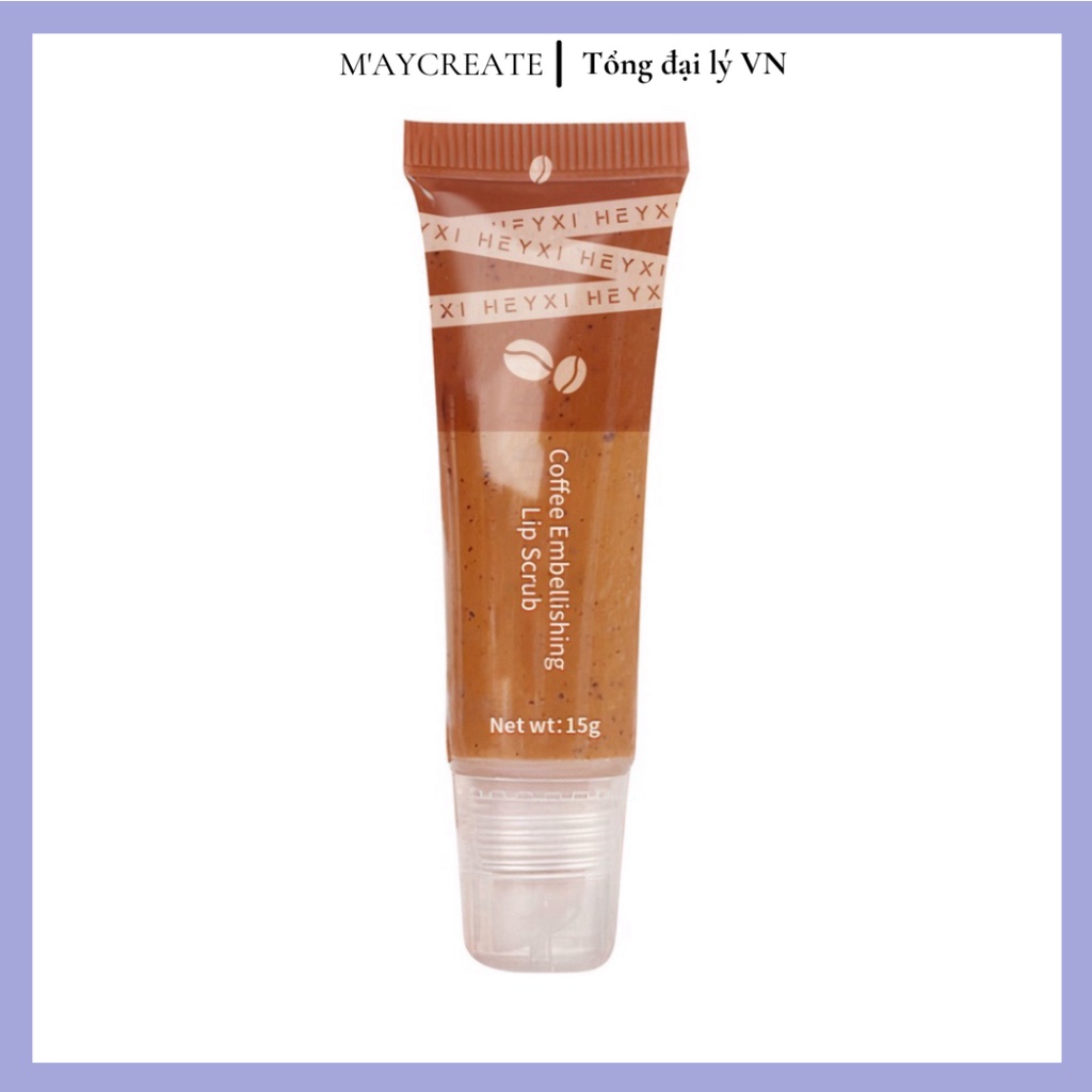 Tẩy tế bào chết môi HEYXI Coffee Lip Scrub 15g dưỡng ẩm HTTBC5