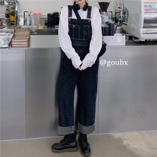 Quần yếm ulzzang - quần yếm bò oversize