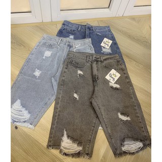🔅Quần Ngố Jeans Rách Nhiều ( New)