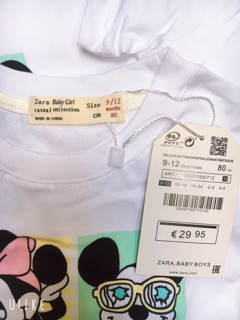 Set bộ Mickey Zara bé gái ( Còn 12/18 )