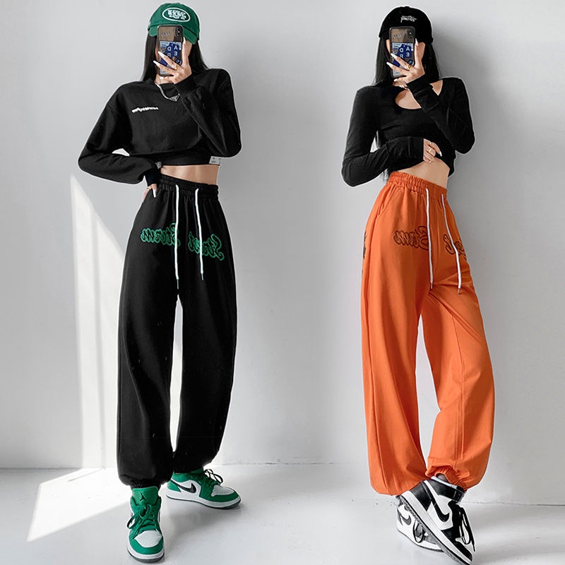 Quần Legging Eo Cao Dáng Rộng Phong Cách Âu Mỹ Đơn Giản Thời Trang 2022 Mới Cho Bạn Gái