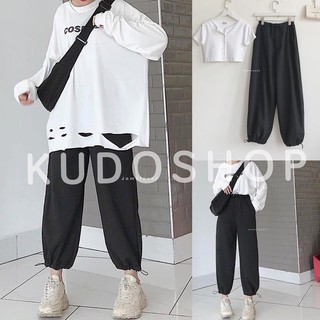 QUẦN JOGGER NỮ RÚT DÂY EO UNISEX CÁ TÍNH NĂNG ĐỘNG