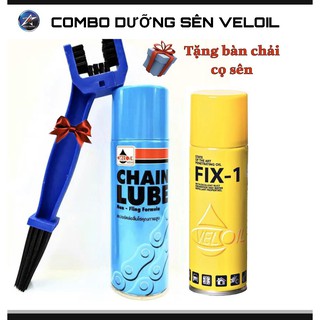 COMBO XỊT DƯỠNG SÊN VELOIL TẶNG BÀN CHẢI CỌ SÊN
