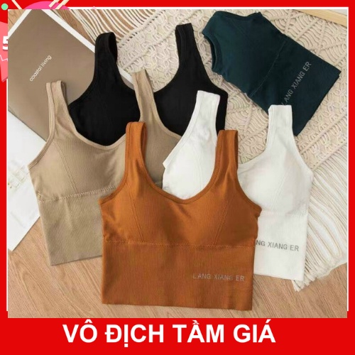 Bra LANG XIANG ER có mút ngực lưng dây chéo, đồ tập yoga nữ, áo tập gym nữ