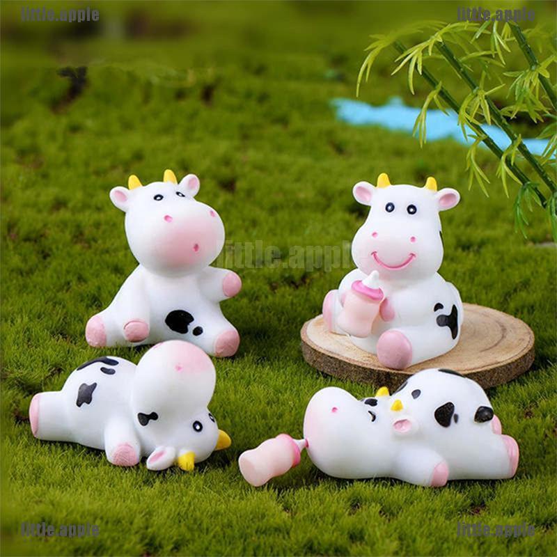 Mô Hình Bò Sữa Mini Trang Trí Nhà Búp Bê