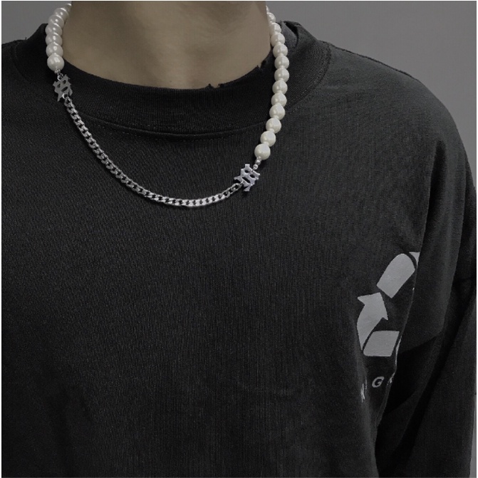 PVN33148 Dây Chuyền Kết Hạt Ngọc Phong Cách Hip Hop t888