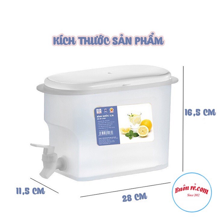 Bình đựng nước 3,5L Việt Nhật 6785 Bình có vòi đựng nước trà, nước trái cây để trong tủ lạnh tiện lợi freeship