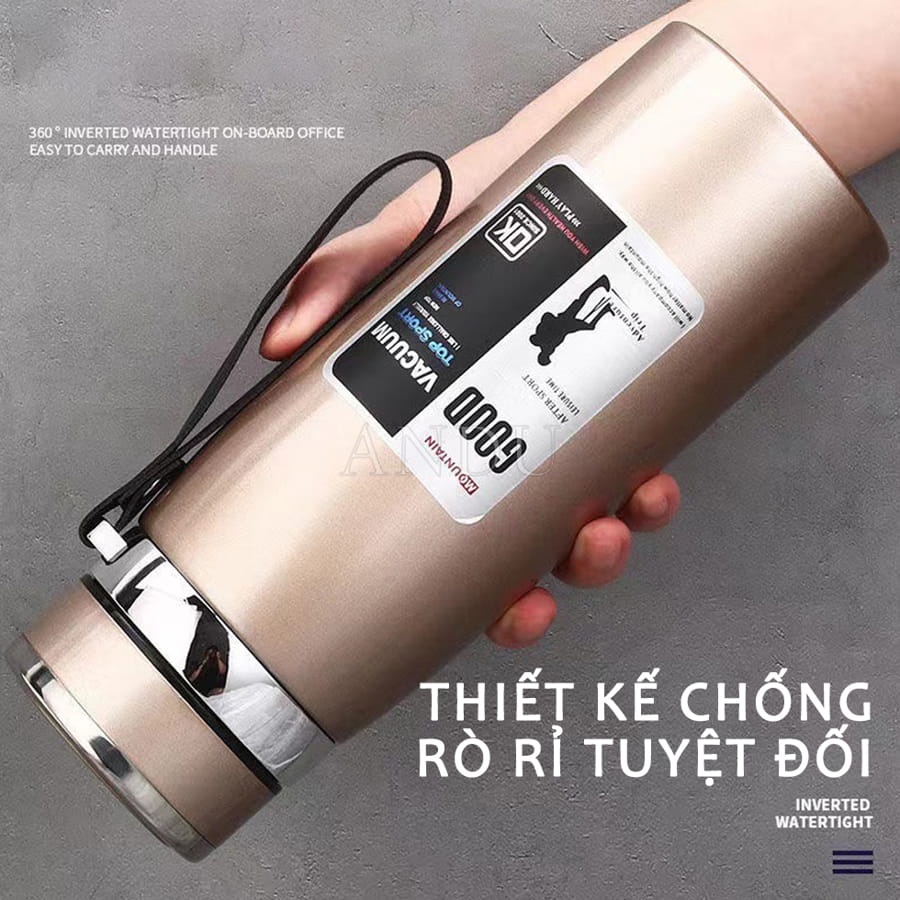 Bình Giữ Nhiệt GOOD VACCUM Dung Tích Lớn  Kèm Bộ Lọc Bình Chân Không Cách Nhiệt Thể Thao Bằng Thép Không Gỉ