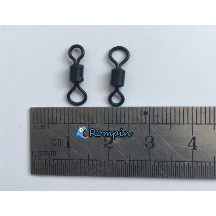 Set 30 Kẹp Xoay Mắt Màu Đen Cỡ 4# (UK 8)#Móc Câu Cá Chuyên Dụng Chất Lượng Cao