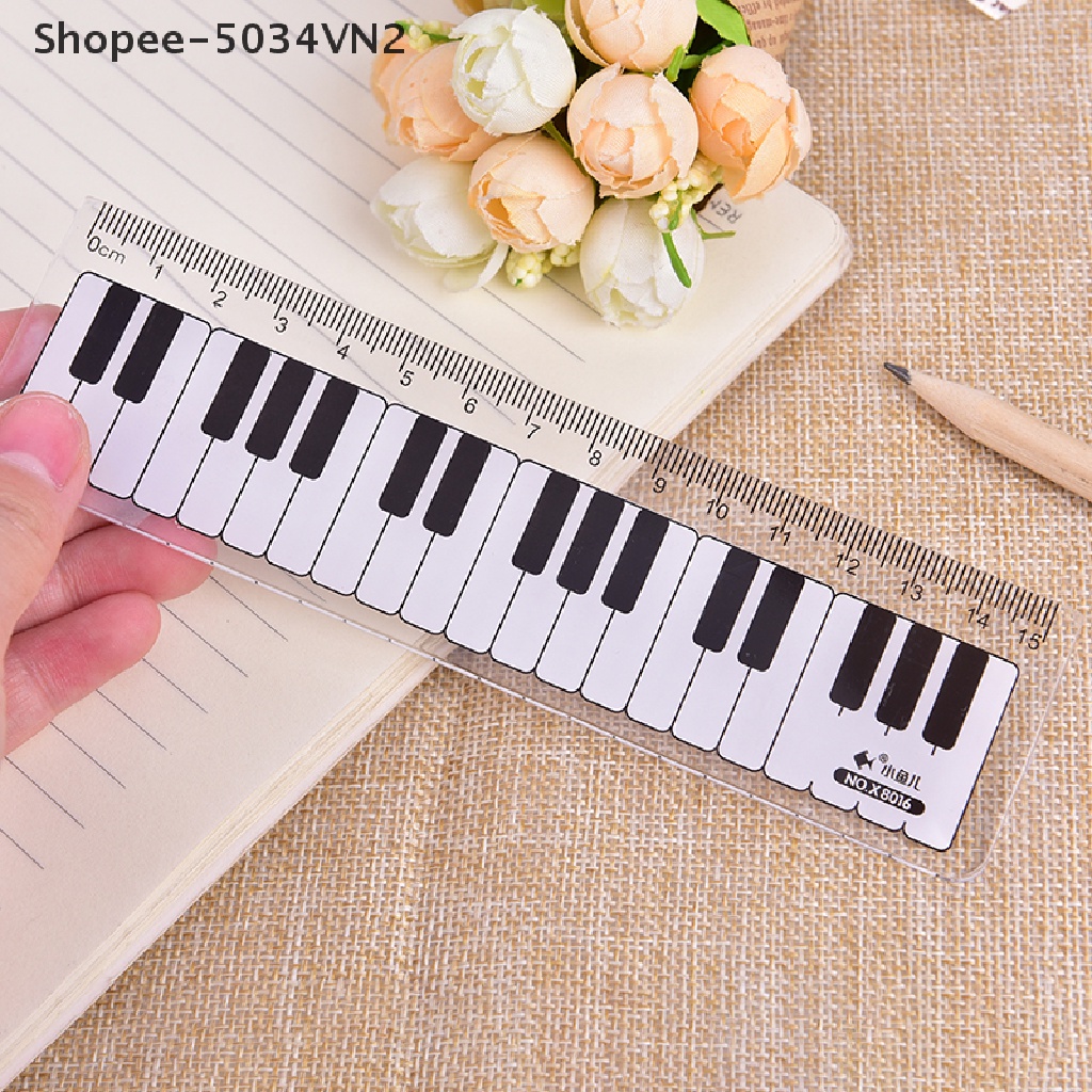 Thước Đo Phím Đàn Piano 15cm 6in Bằng Nhựa Màu Trắng Đen Sáng Tạo Shopee-5034VN2