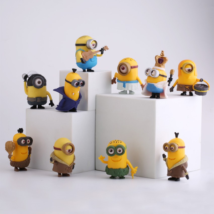 Bộ 10 đồ chơi mô hình Minions dễ thương - Kẻ cắp mặt trăng Despicable Minion New4all