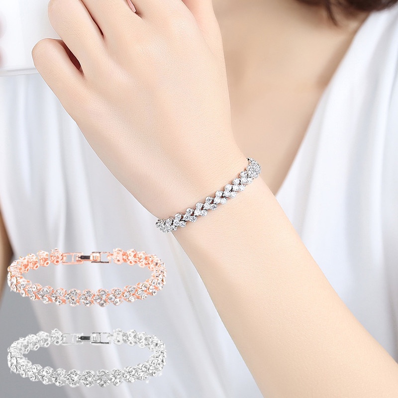 Vòng Tay Đính Đá Lấp Lánh Thời Trang Cho Nữ