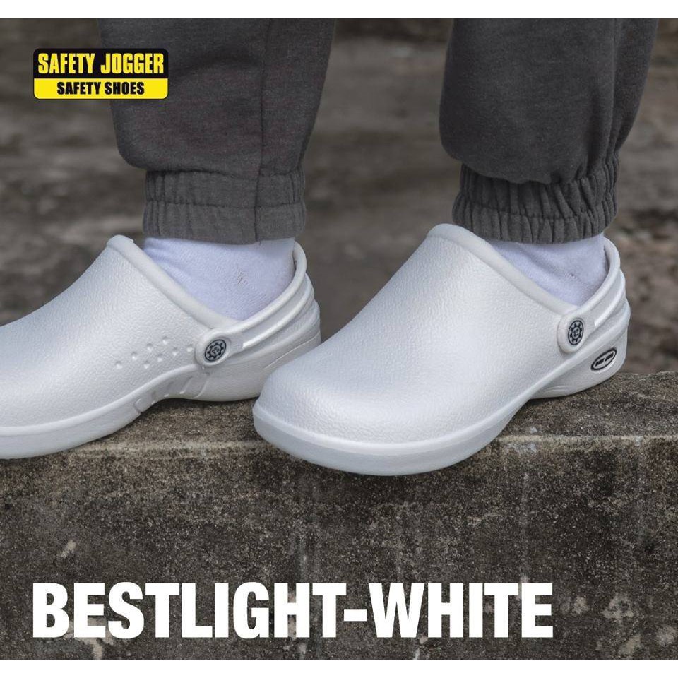 Giày chống trượt Safety Jogger Bestlight OB SRC (màu trắng) siêu nhẹ, tấm lót chân thoáng khí, dùng cho phòng sạch