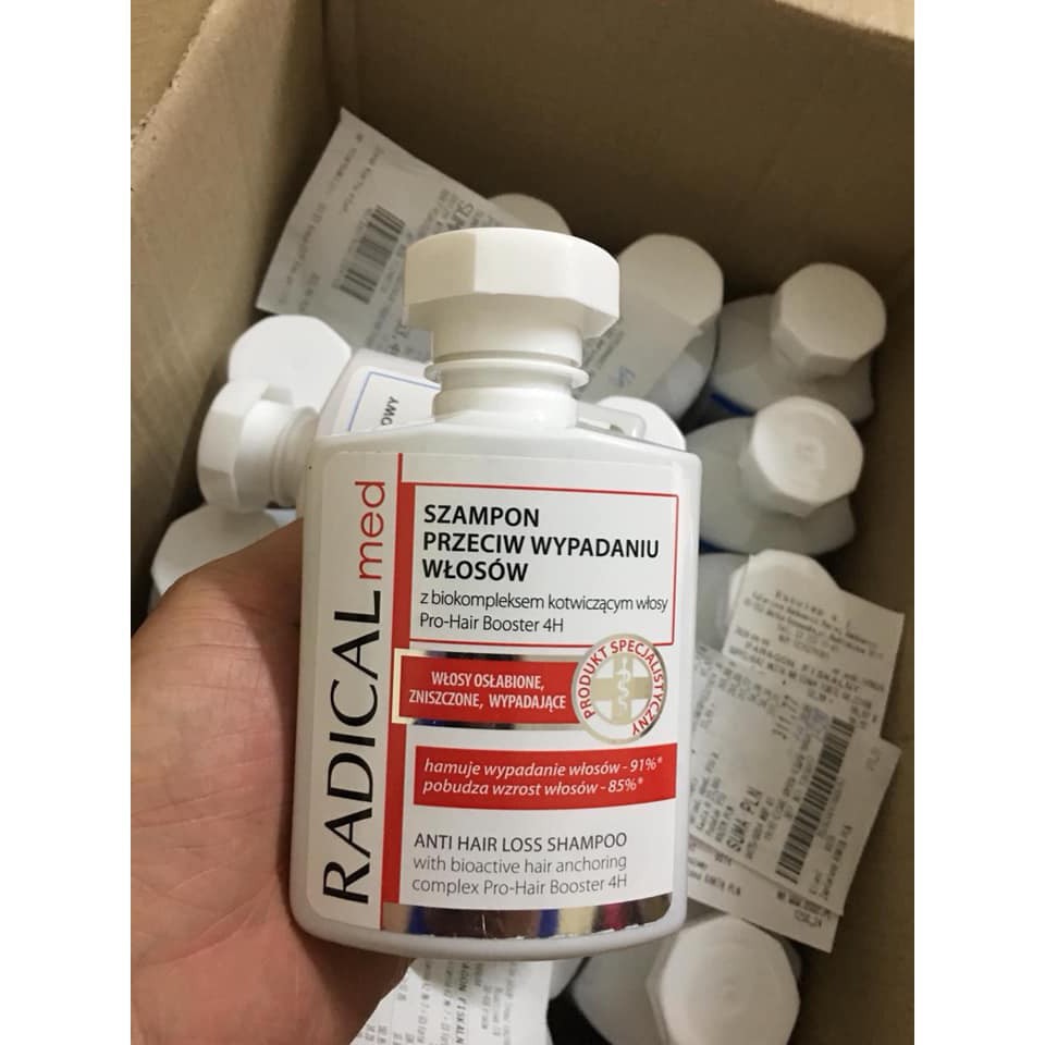 Radical Med (Đỏ) Dầu Gội Chống Rụng Tóc, Tăng Khả Năng Phát Triển Của Tóc,Giúp Tóc Khỏe Hơn, Dày Hơn 300ML