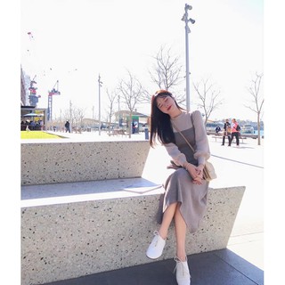 Váy yếm len siêu hót - Sét len yếm bạn thân xinh xắn