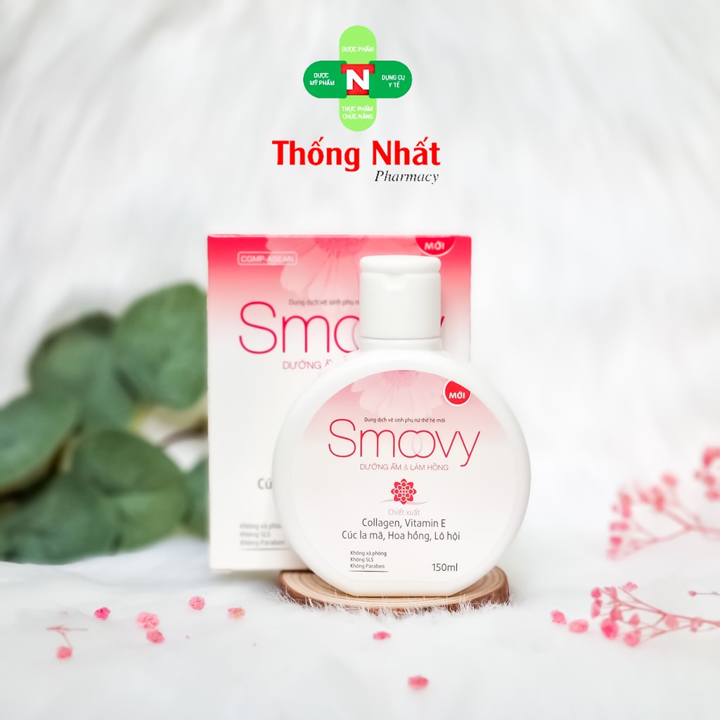 [CHÍNH HÃNG] - DUNG DỊCH VỆ SINH PHỤ NỮ THẾ HỆ MỚI SMOOVY DƯỠNG ẨM VÀ LÀM HỒNG (150ML)