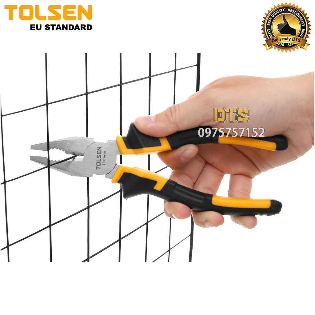 Bộ dụng cụ sửa chữa đa năng công nghiệp 3 trong 1 TOLSEN, kìm điện, mỏ lết kìm mỏ quạ thép CrV cao cấp mạ Niken chống gỉ