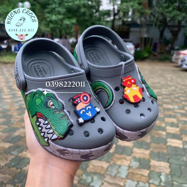 Sục cross trẻ em, dép sục nhựa đi mưa in hình 3D cần cẩu, người nhện, chó cứu hộ,..cute cho bé trai FNG