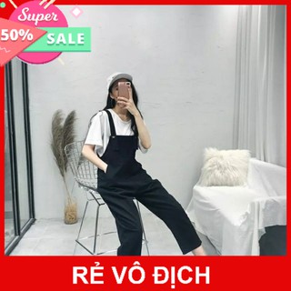 Quần yếm ống rộng unisex dễ thương