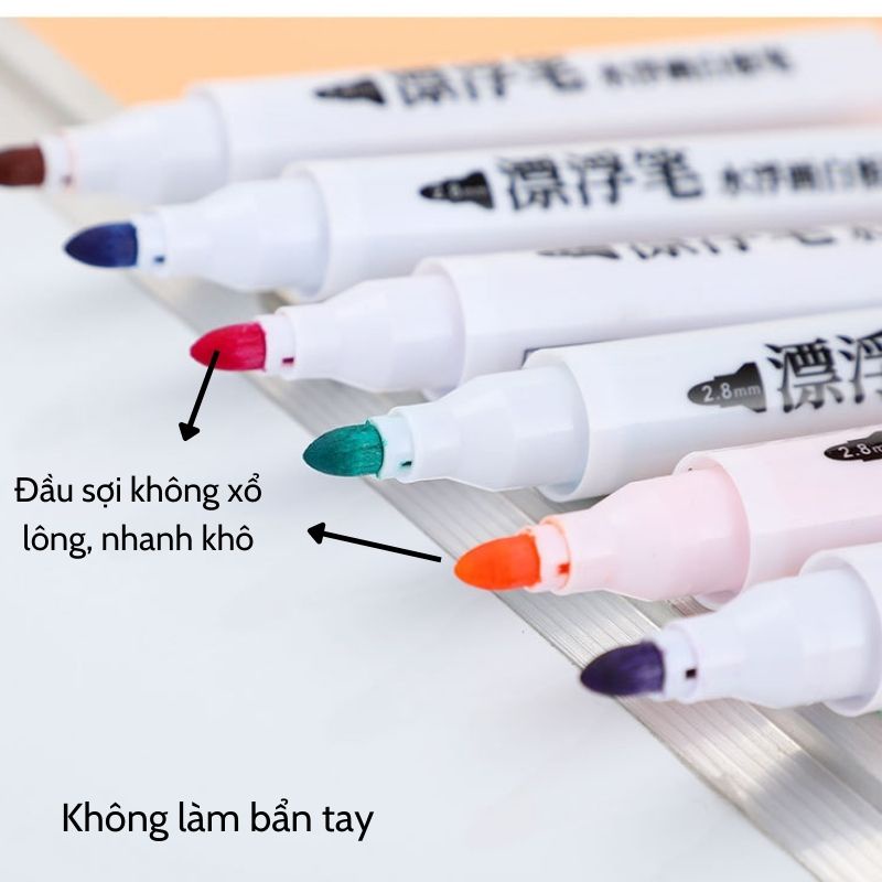 Bút nước ma thuật vẽ hình trôi nổi trên nước theo phương pháp montessori cho trẻ em PAPAZUM D4.047