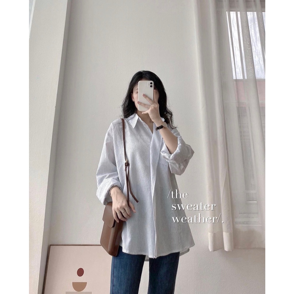 Áo sơ mi nẹp kẻ sọc SV313