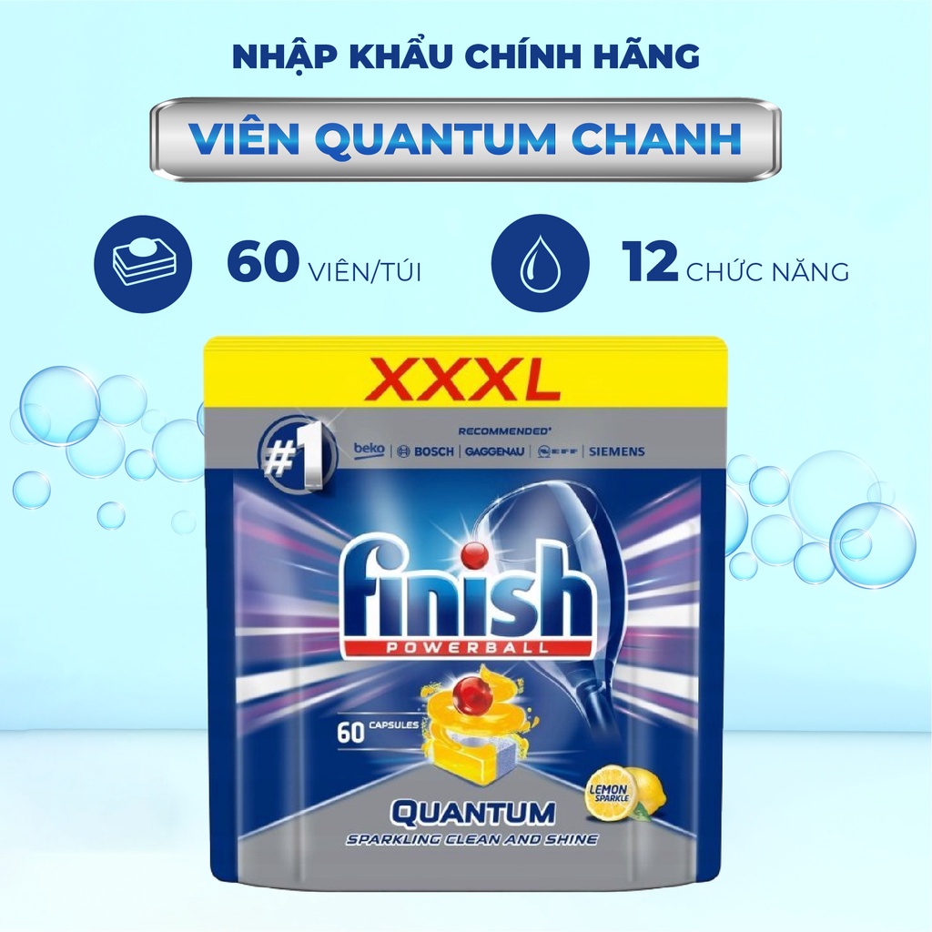 Viên rửa bát Finish Quantum 60 viên