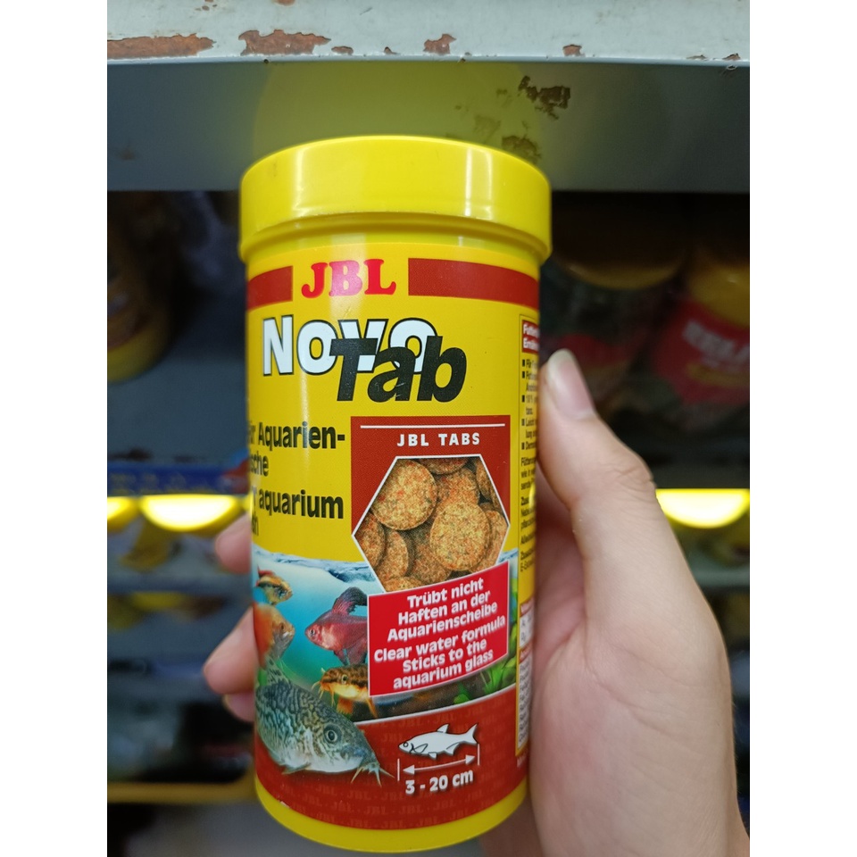 Thức Ăn Cá Cảnh Viên Dán JBL NovoTab Hủ 150gr - Hàng Nhập Khẩu