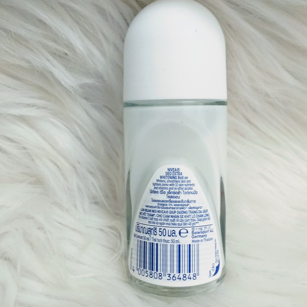 (HSD 2024 - 50ml) Lăn ngăn mùi NIVEA Extra Whitening trắng mịn mờ vết thâm | WebRaoVat - webraovat.net.vn
