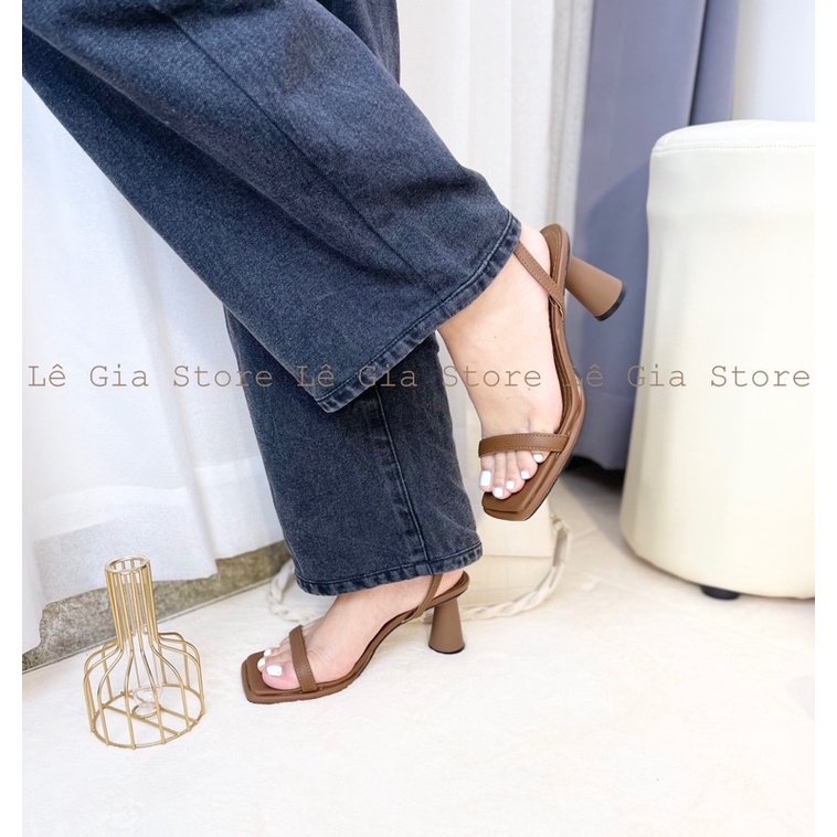 Sandal gót trụ 6cm