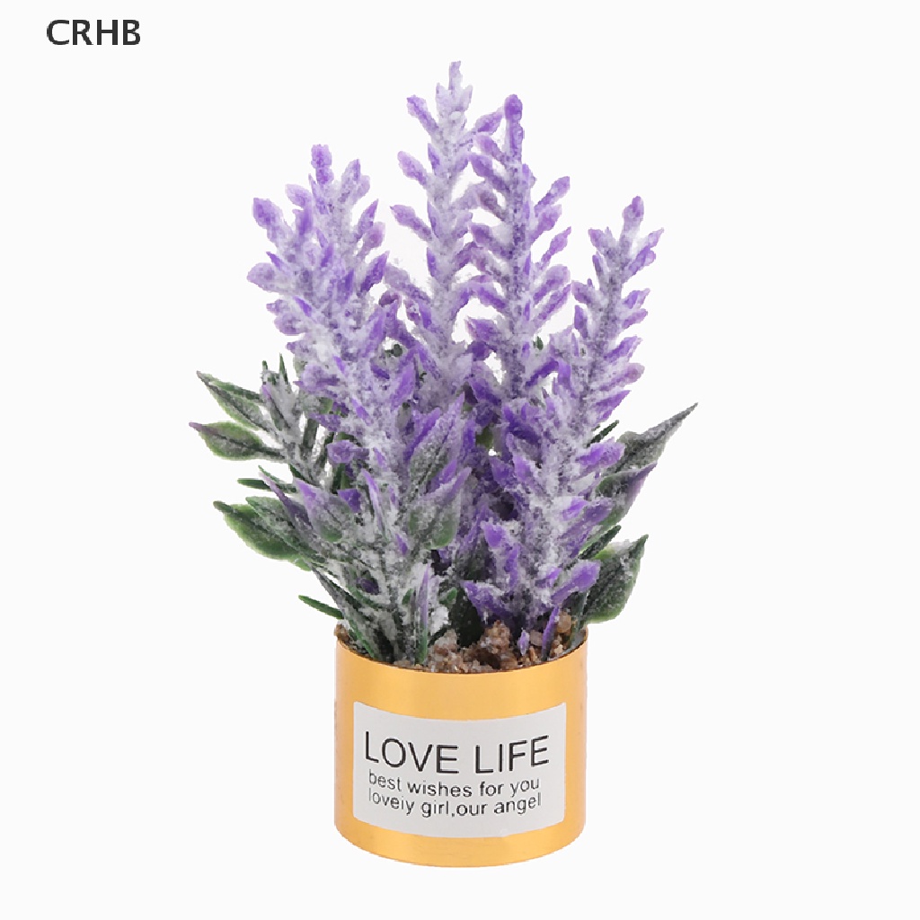 Chậu Hoa Oải Hương Mini Bằng Sắt Tỉ Lệ 1: 12 Trang Trí Nhà Búp Bê Mới
