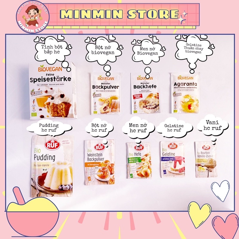 BỘT LÀM BÁNH HỮU CƠ ĐỦ LOẠI CHO BÉ