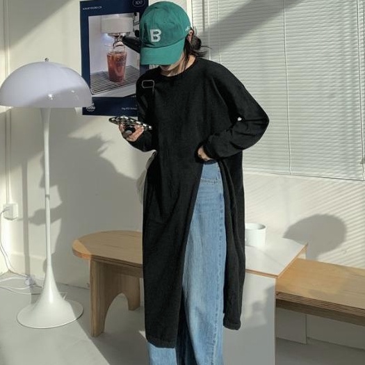 &quot;Trong chứng khoán&quot; hàn quốc của đức rong dài áo thun thời trang màu sắc màu sắc mở ngã ba áo khoác