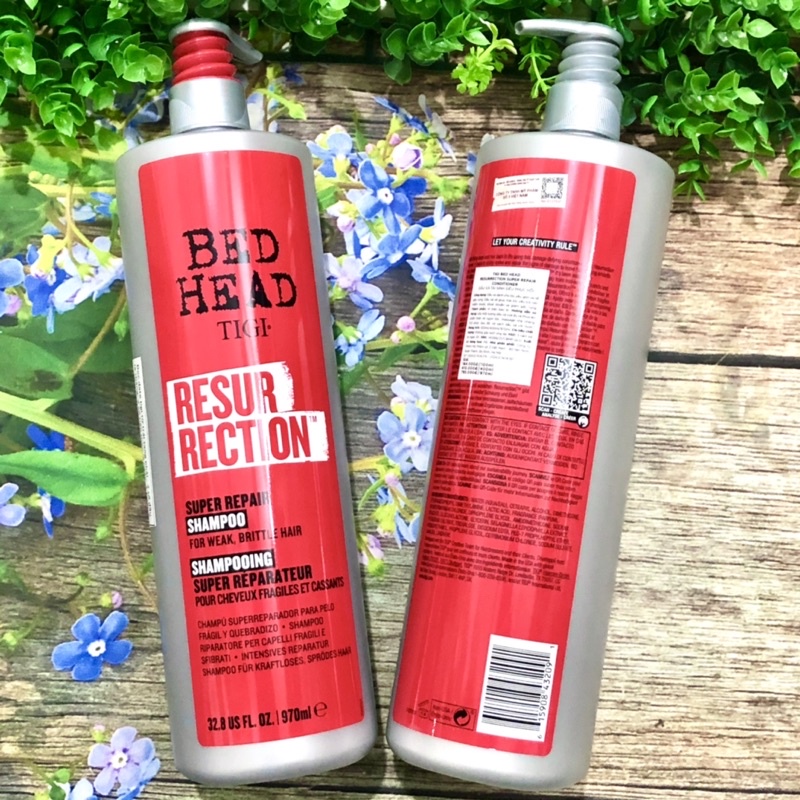 Dầu xả TIGI Bedhead Ressurrection Số 3 cho tóc khô hư tổn nặng 970ml (đỏ) (USA)