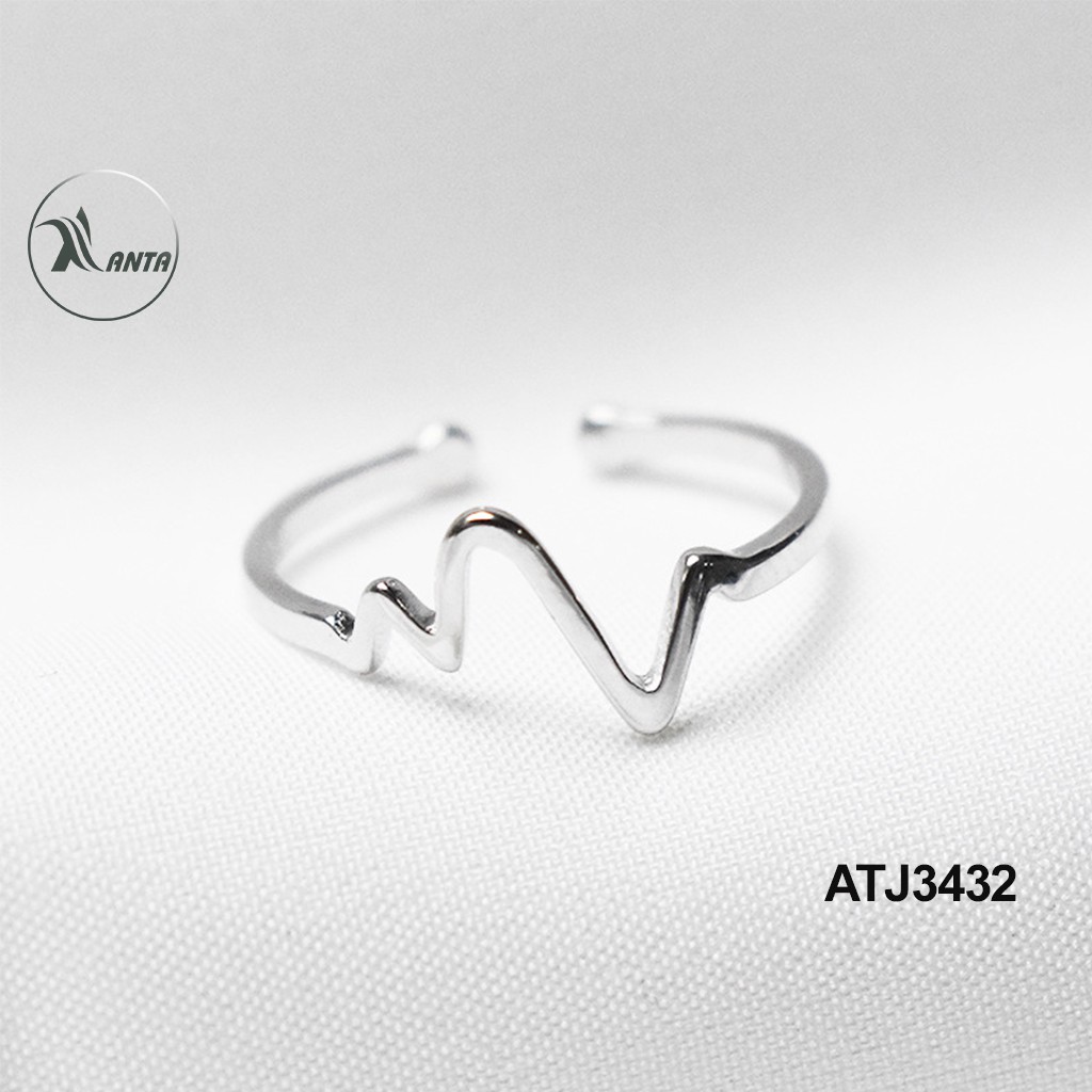 Nhẫn bạc 925 hình nhịp tim thời trang Hàn Quốc điều chỉnh được dành cho bạn nữ ANTA Jewelry - ATJ3432