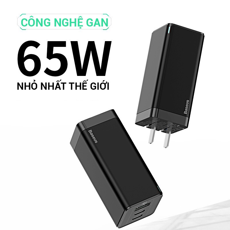 Củ sạc 65W Baseus chính hãng