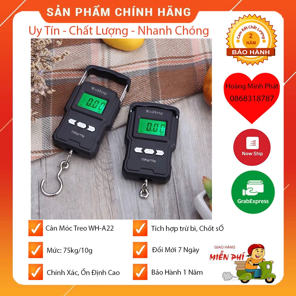 Cân móc treo mini 50kg - 75kg, cân điện tử cầm tay bỏ túi nhỏ gọn, sử dụng cân hoa quả, thực phẩm [ sẵn hàng ]