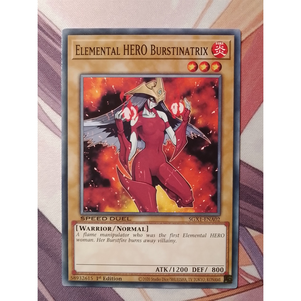 Thẻ Bài Yugioh: Elemental HERO Burstinatrix SGX1-ENA02