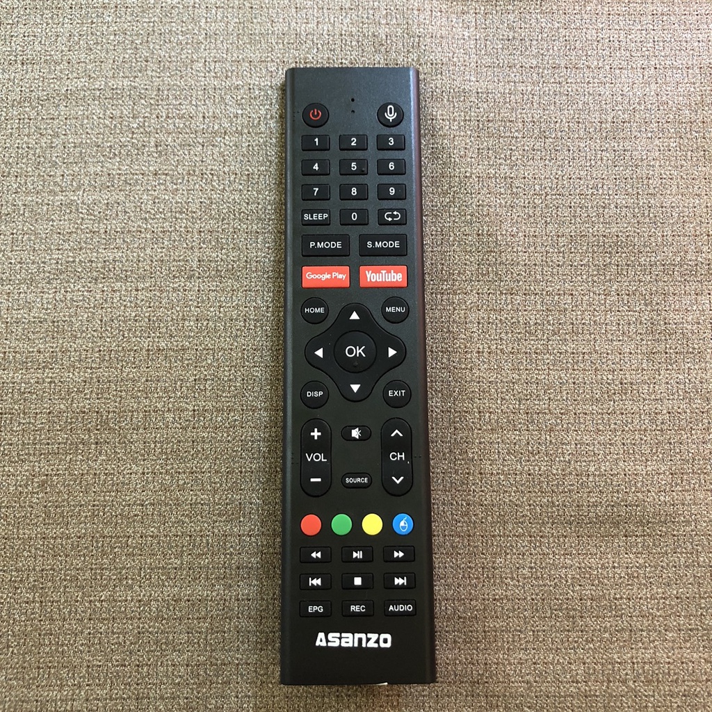Điều khiển ASANZO có giọng nói - Remote điều khiển tivi asanzo giọng nói nguyên zin - tặng pin và bảo hành 6 tháng