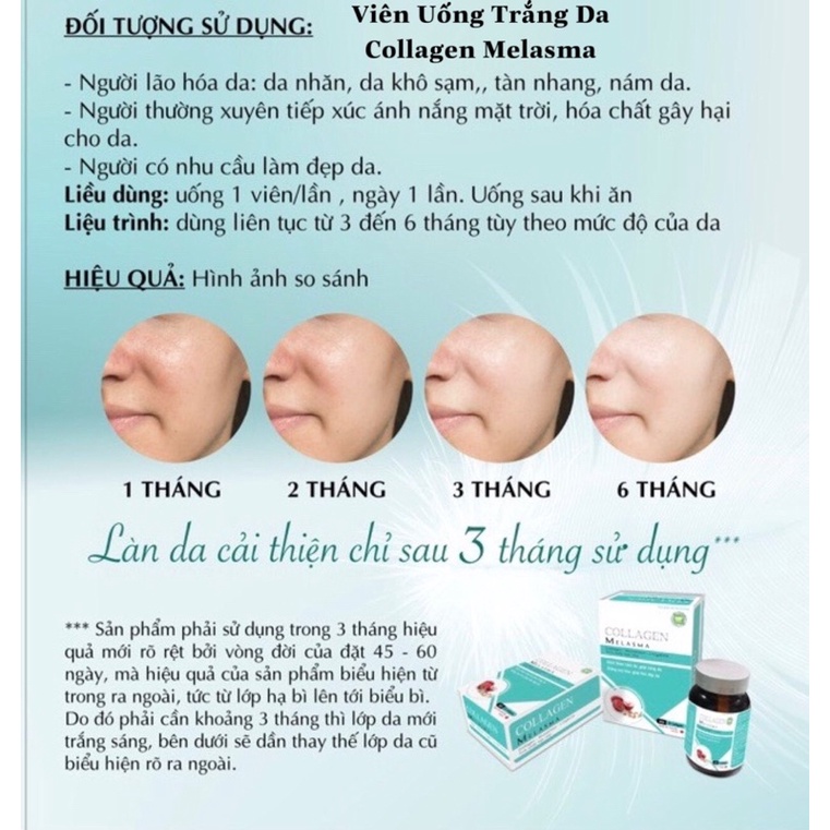 [MUA 3 TẶNG 1] VIÊN UỐNG TRẮNG DA COLLAGEN MELASSMA | BigBuy360 - bigbuy360.vn