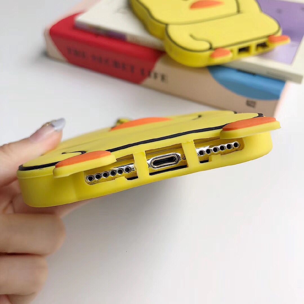 Ốp điện thoại bằng silicon mềm hình vịt kèm dây đeo cho Xiaomi Mi 8.8 SE 8 Lite A2.6X Redmi Note 5.5 Pro